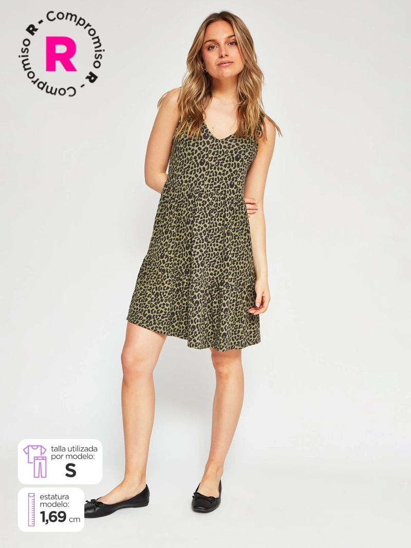 VESTIDO MUJER INDEX CORTO CAPAS - 1