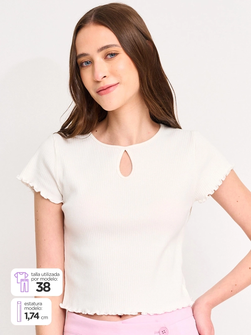 POLERA MANGA CORTA ALGODÓN MUJER AEROPOSTALE SWEET - 1