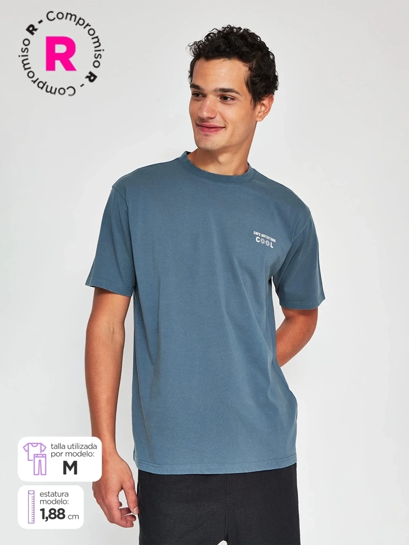 POLERA HOMBRE INDEX ALGODÓN MANGA CORTA PRINT OVERSIZE - 1