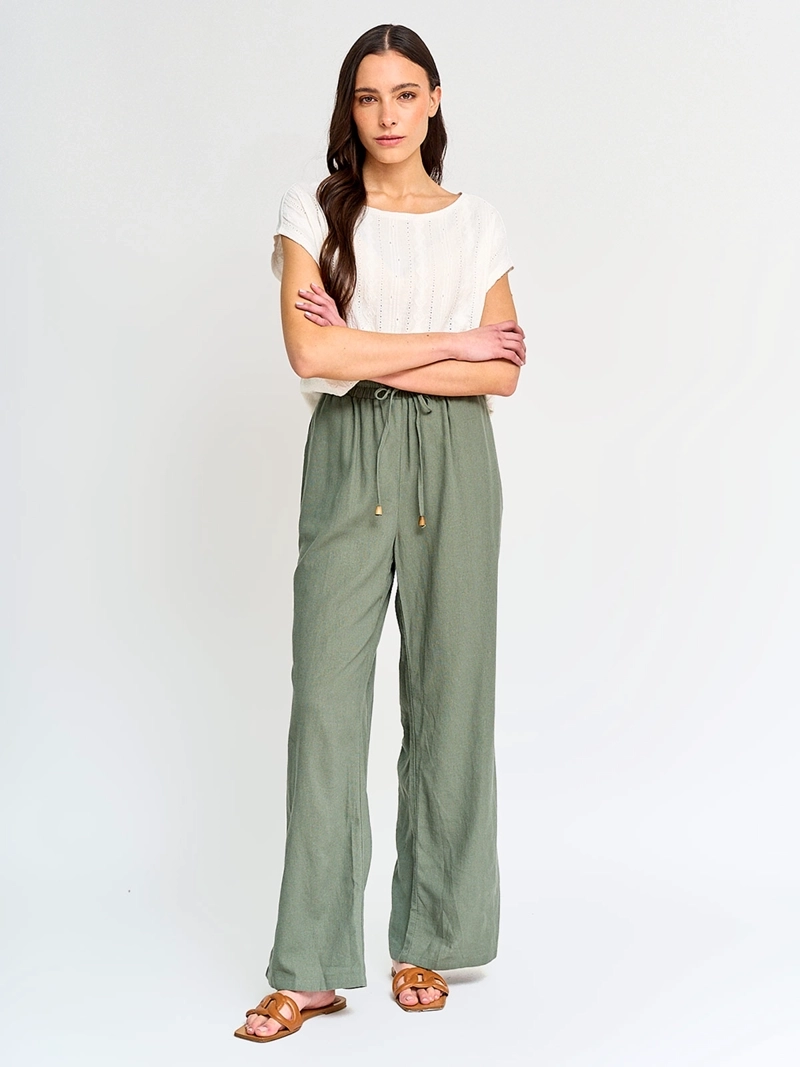 PANTALÓN MUJER AZIZ LINO RECTO - 4