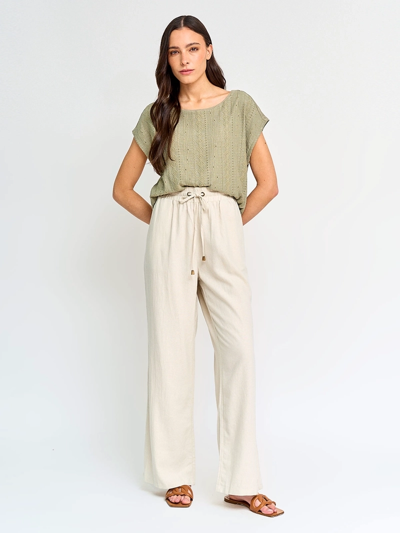 PANTALÓN MUJER AZIZ LINO RECTO - 4