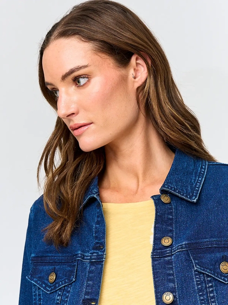 CHAQUETA MUJER AZIZ ALGODÓN CORTA DENIM - 3