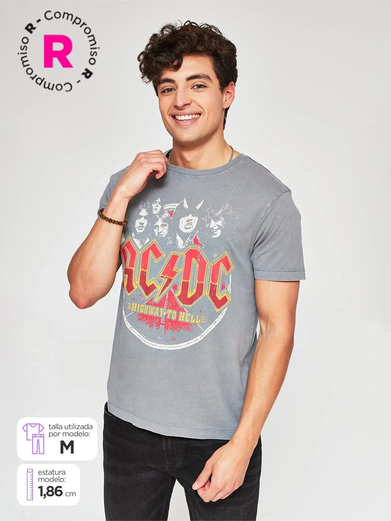 POLERA HOMBRE BARBADOS ALGODÓN AC/DC - 1