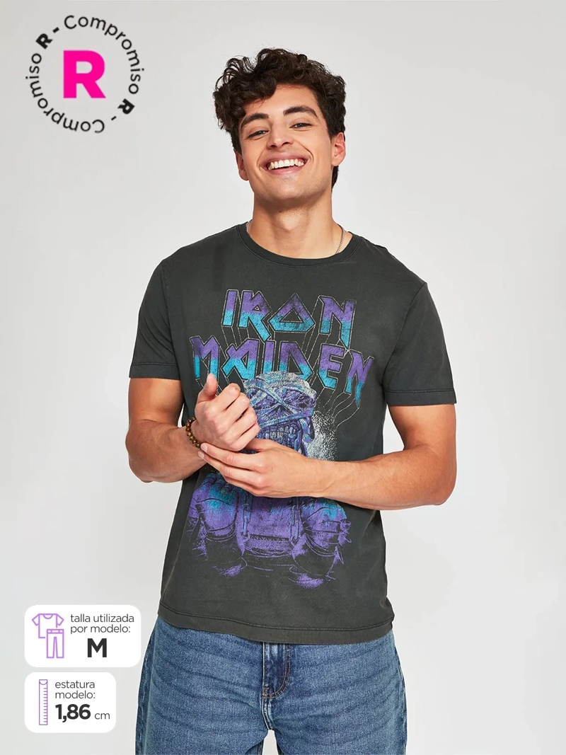 POLERA HOMBRE BARBADOS ALGODÓN IRON MAIDEN - 1