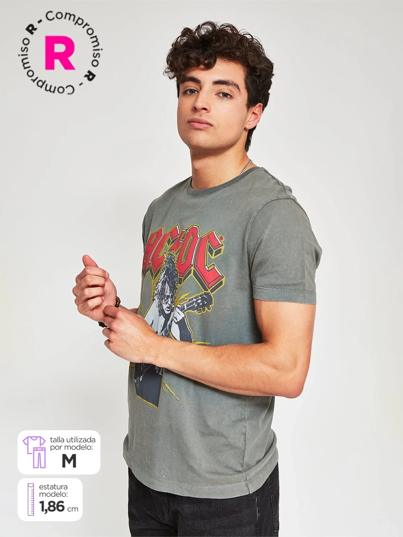 POLERA HOMBRE BARBADOS ALGODÓN AC/DC - 1