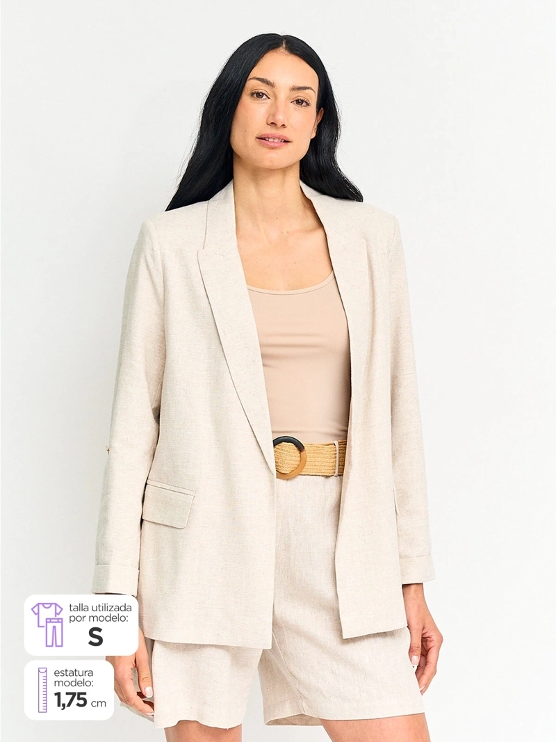 BLAZER MUJER CACHAREL LINO  - 1