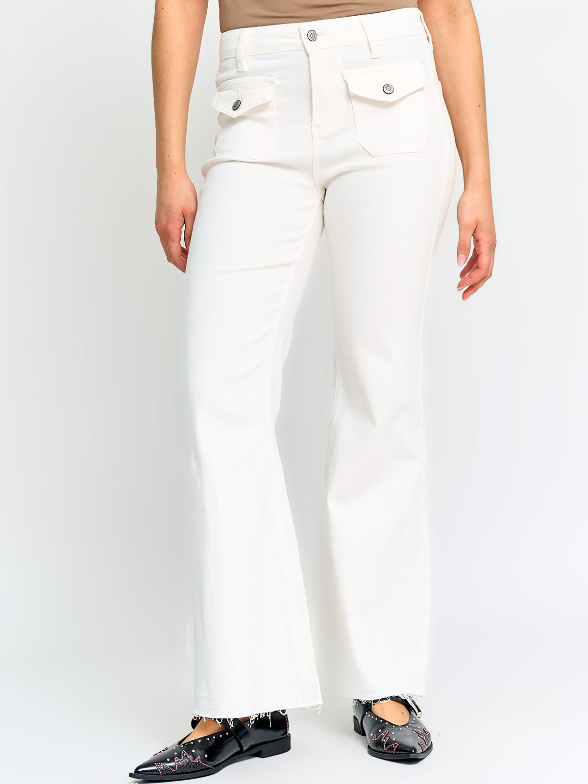 JEANS ALGODÓN MUJER AEROPOSTALE BLANCO TIRO MEDIO - 2