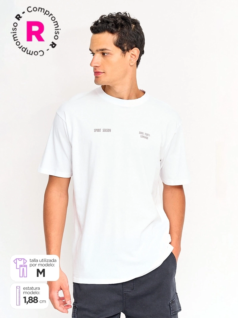 POLERA HOMBRE INDEX ALGODÓN MANGA CORTA PRINT OVERSIZE