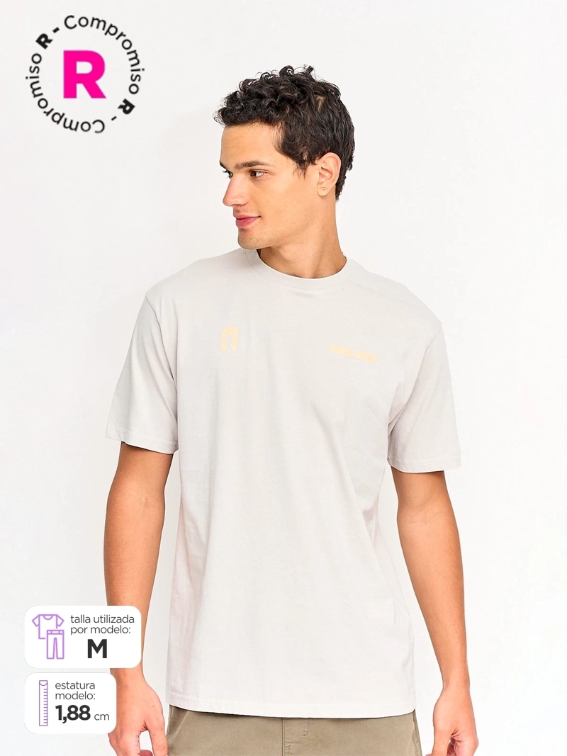 POLERA HOMBRE INDEX ALGODÓN MANGA CORTA PRINT OVERSIZE - 1