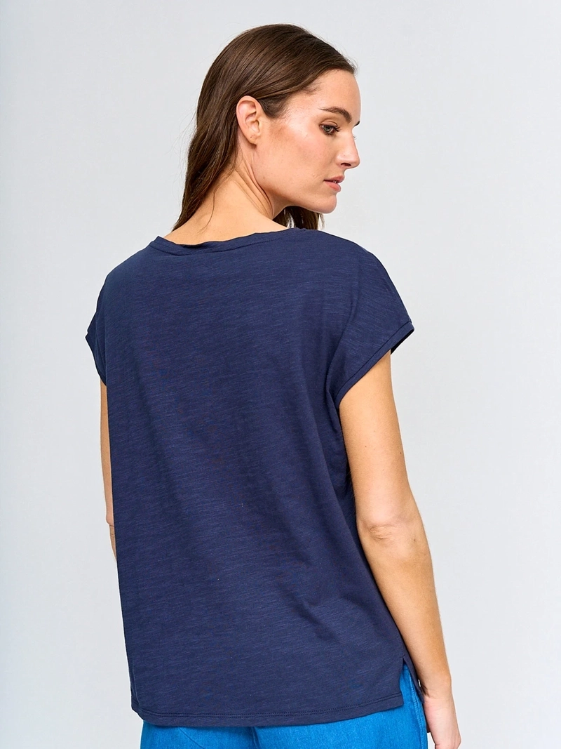 POLERA MUJER AZIZ ALGODÓN MANGA CORTA - 2