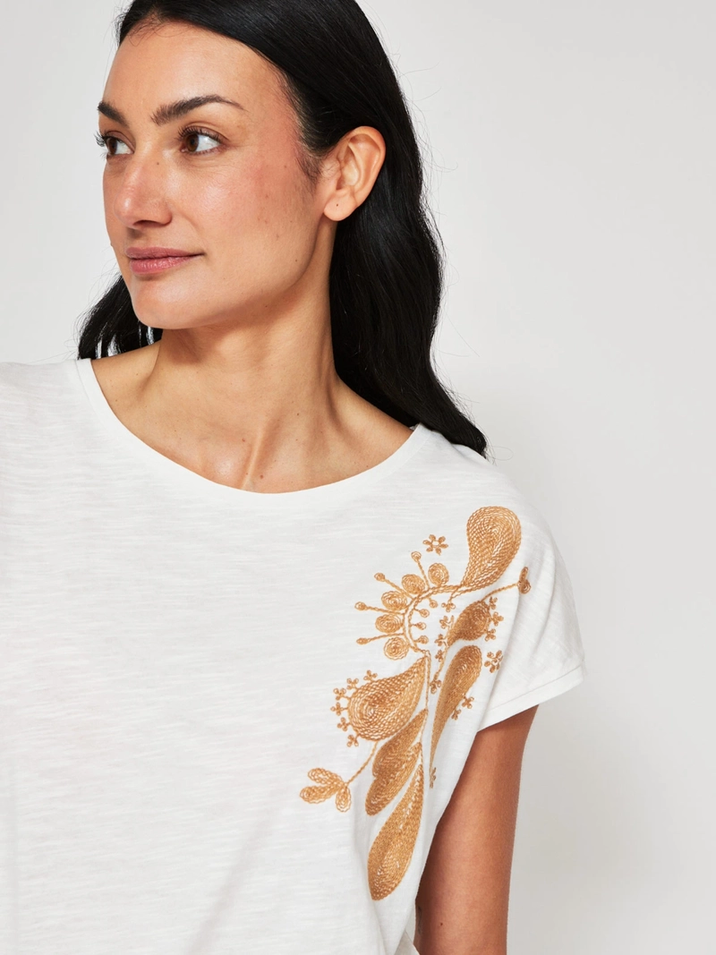 POLERA MUJER AZIZ ALGODÓN MANGA CORTA - 3