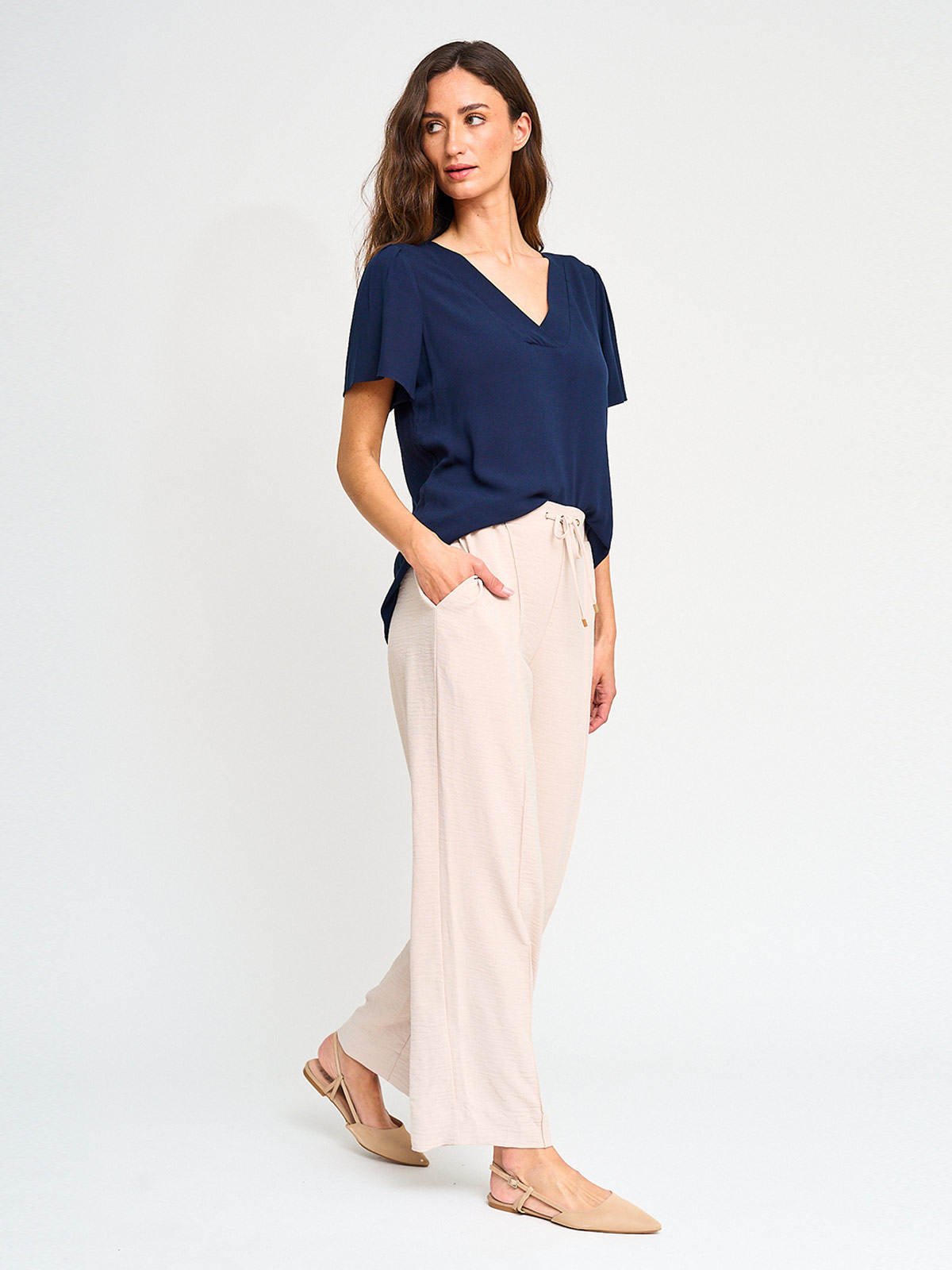 BLUSA MUJER CACHAREL MANGA CORTA TEXTURADA - 4