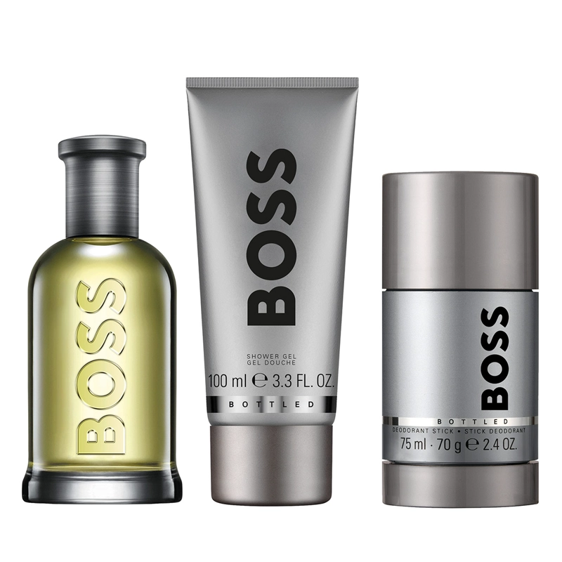 SET PERFUME BOSS BOTTLED EAU DE TOILETTE PARA HOMBRE 100 ML + GEL DE DUCHA + DESODORANTE 75 GR - 1