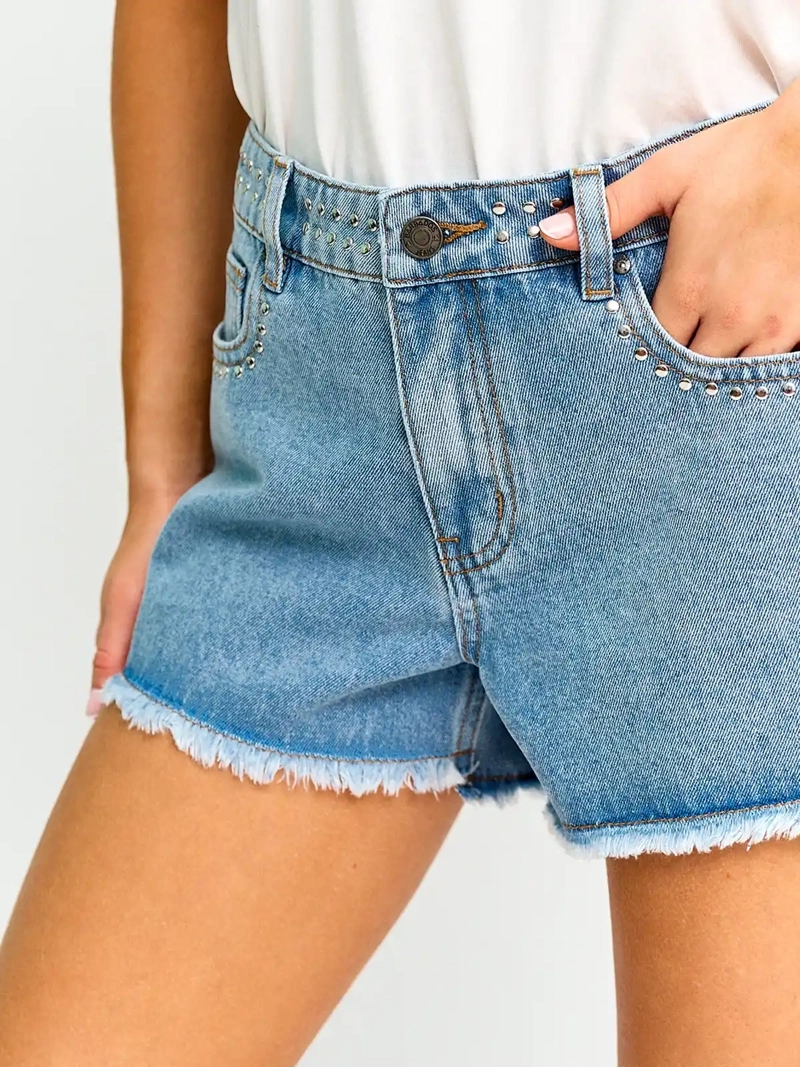 SHORT MUJER BARBADOS ALGODÓN DESFLECADO - 4