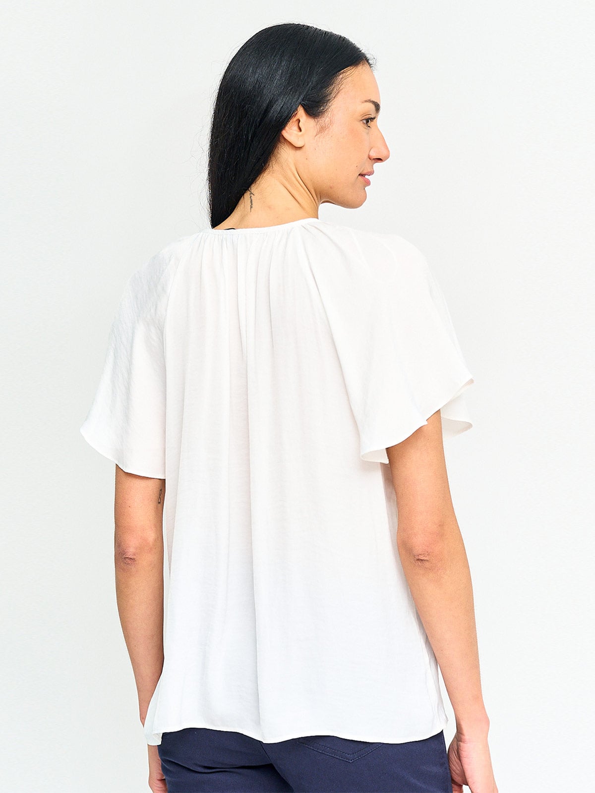 BLUSA MUJER CACHAREL CUELLO REDONDO MANGA CORTA - 2