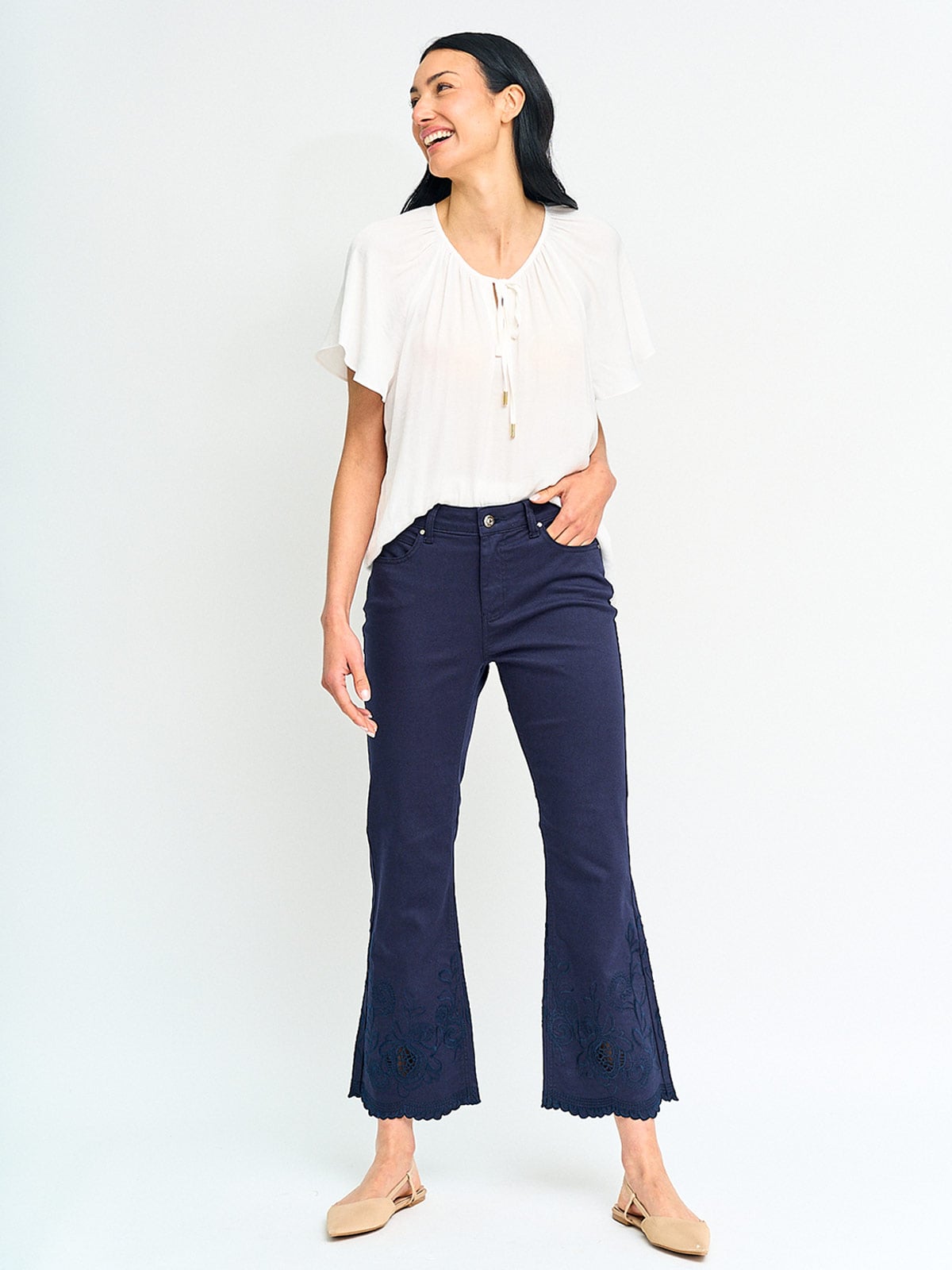 BLUSA MUJER CACHAREL CUELLO REDONDO MANGA CORTA - 4