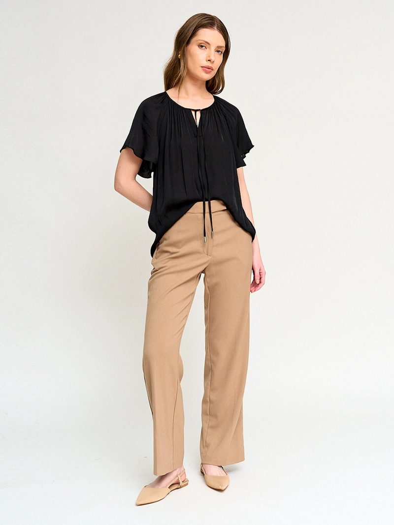 BLUSA MUJER CACHAREL CUELLO REDONDO MANGA CORTA - 4