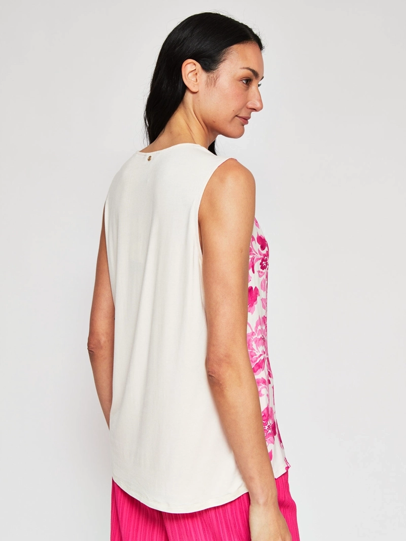 BLUSA MUJER CACHAREL CUELLO EN V SIN MANGAS - 2