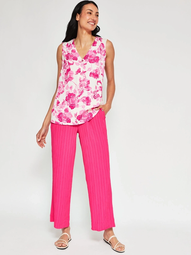 BLUSA MUJER CACHAREL CUELLO EN V SIN MANGAS - 4