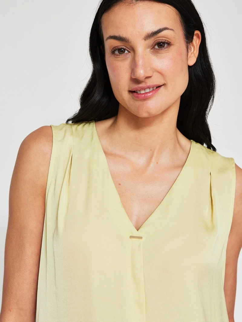 BLUSA MUJER CACHAREL CUELLO EN V SIN MANGAS - 3