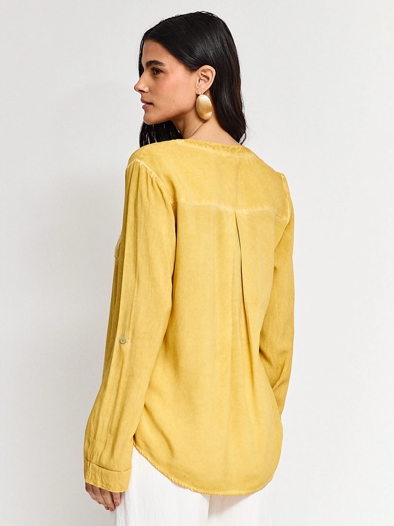 BLUSA MUJER TATIENNE MANGA LARGA ROLL UP LENTEJUELAS - 2