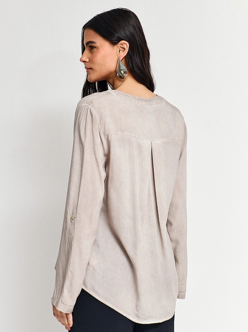BLUSA MUJER TATIENNE MANGA LARGA ROLL UP LENTEJUELAS - 2