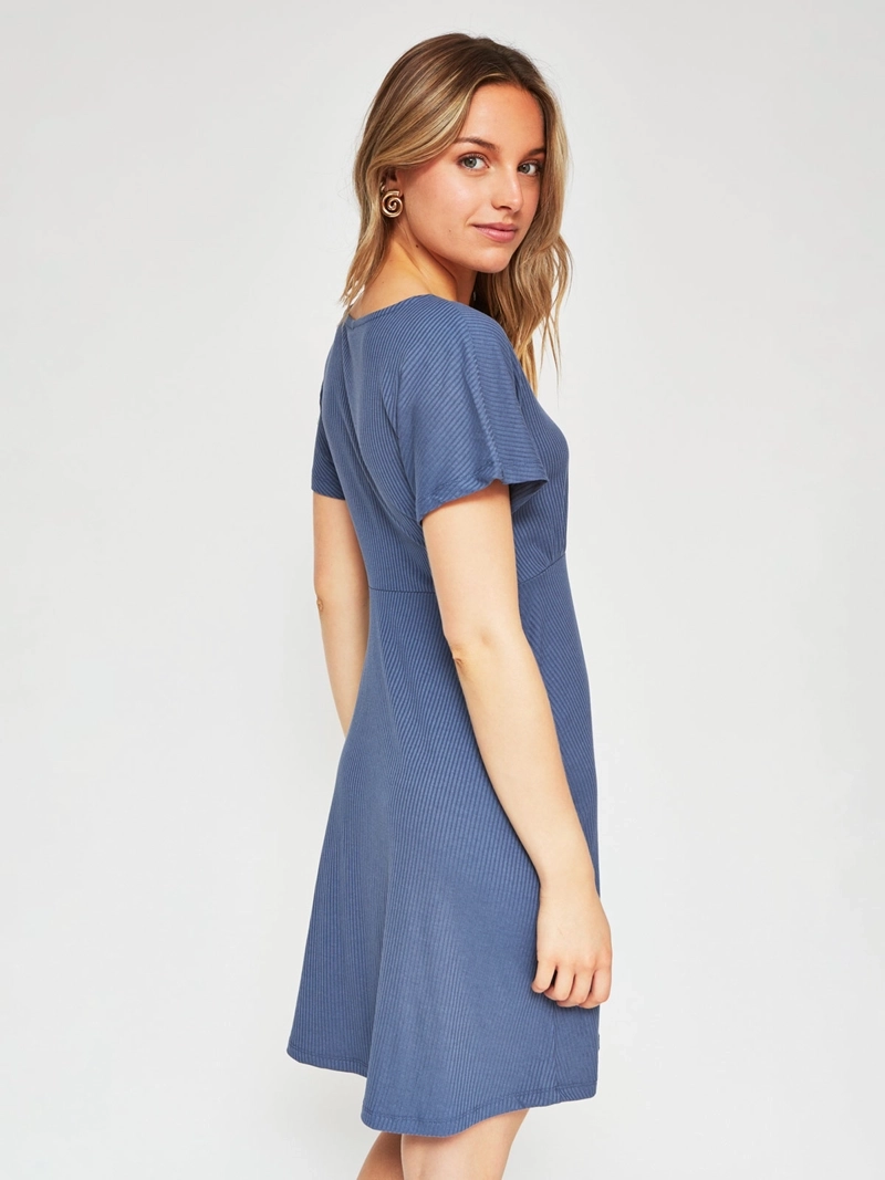 VESTIDO MUJER INDEX CORTO BOTONES - 3