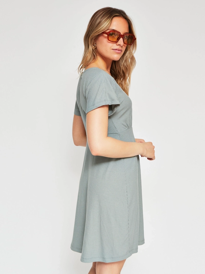 VESTIDO MUJER INDEX CORTO BOTONES - 3