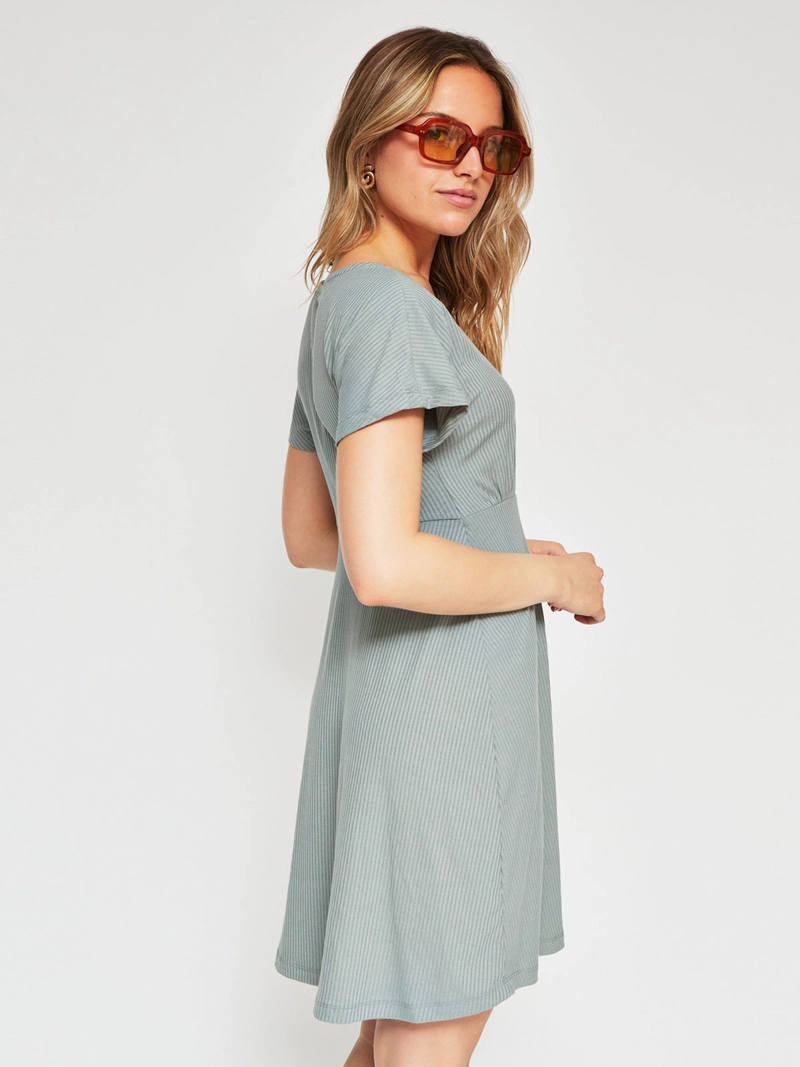 VESTIDO MUJER INDEX CORTO BOTONES - 3