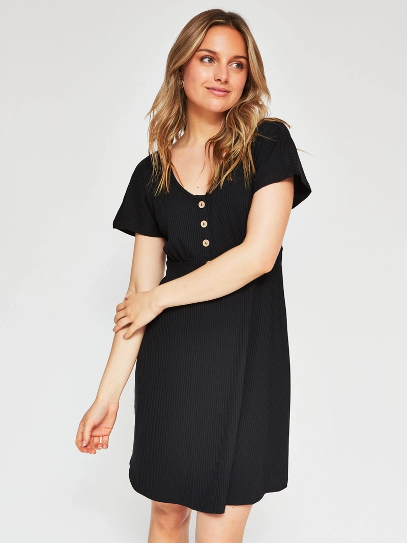 VESTIDO MUJER INDEX CORTO BOTONES - 2