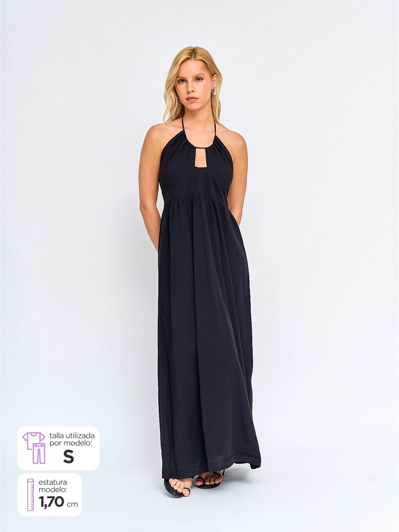 VESTIDO MUJER BARBADOS LARGO HALTER - 1