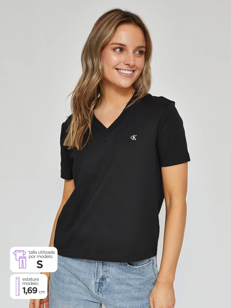 POLERA MUJER CALVIN KLEIN ALGODÓN  - 1