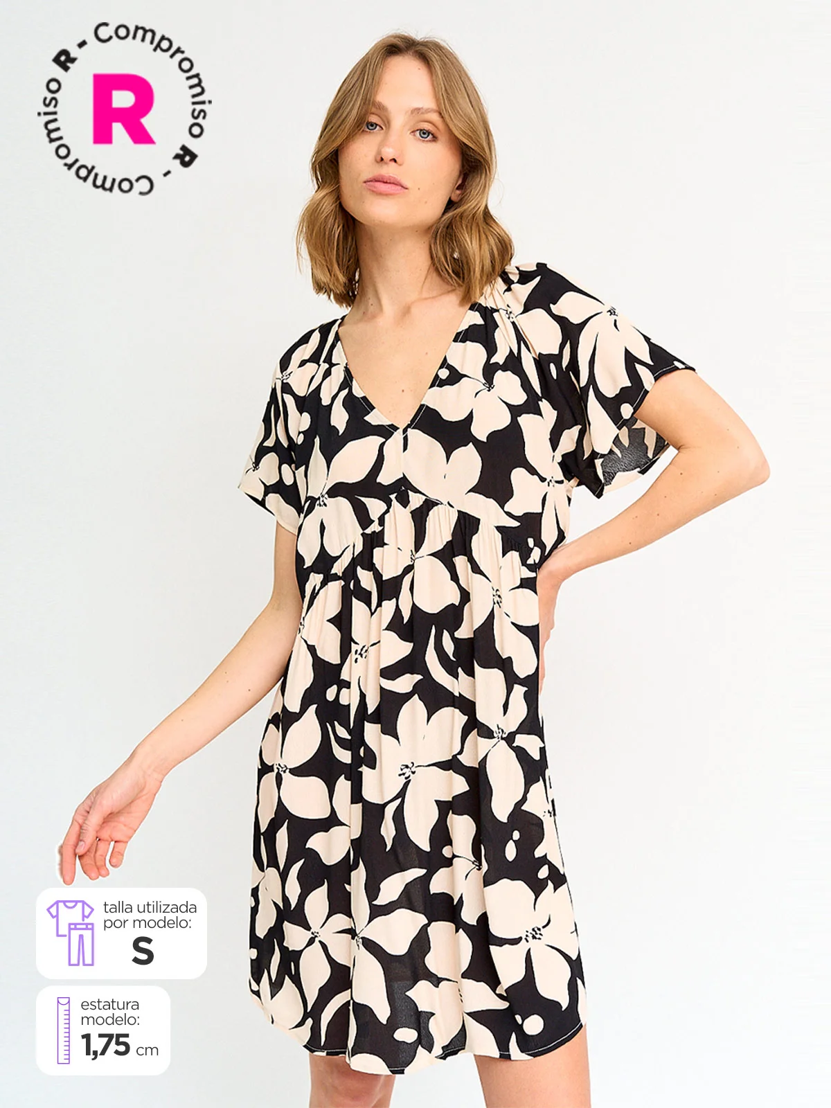VESTIDO MUJER MARQUIS MANGA CORTA - 1