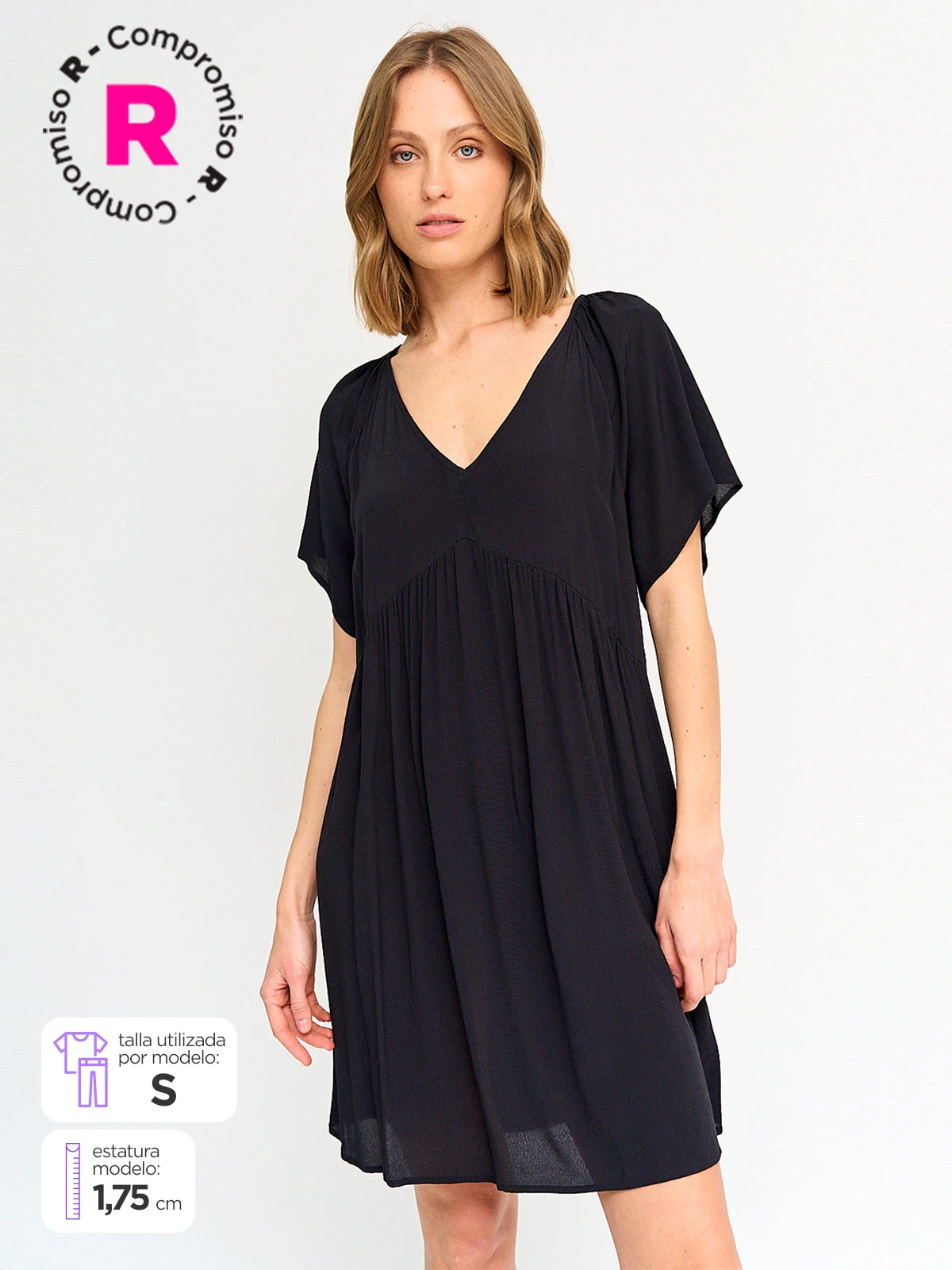 VESTIDO MUJER MARQUIS MANGA CORTA - 1