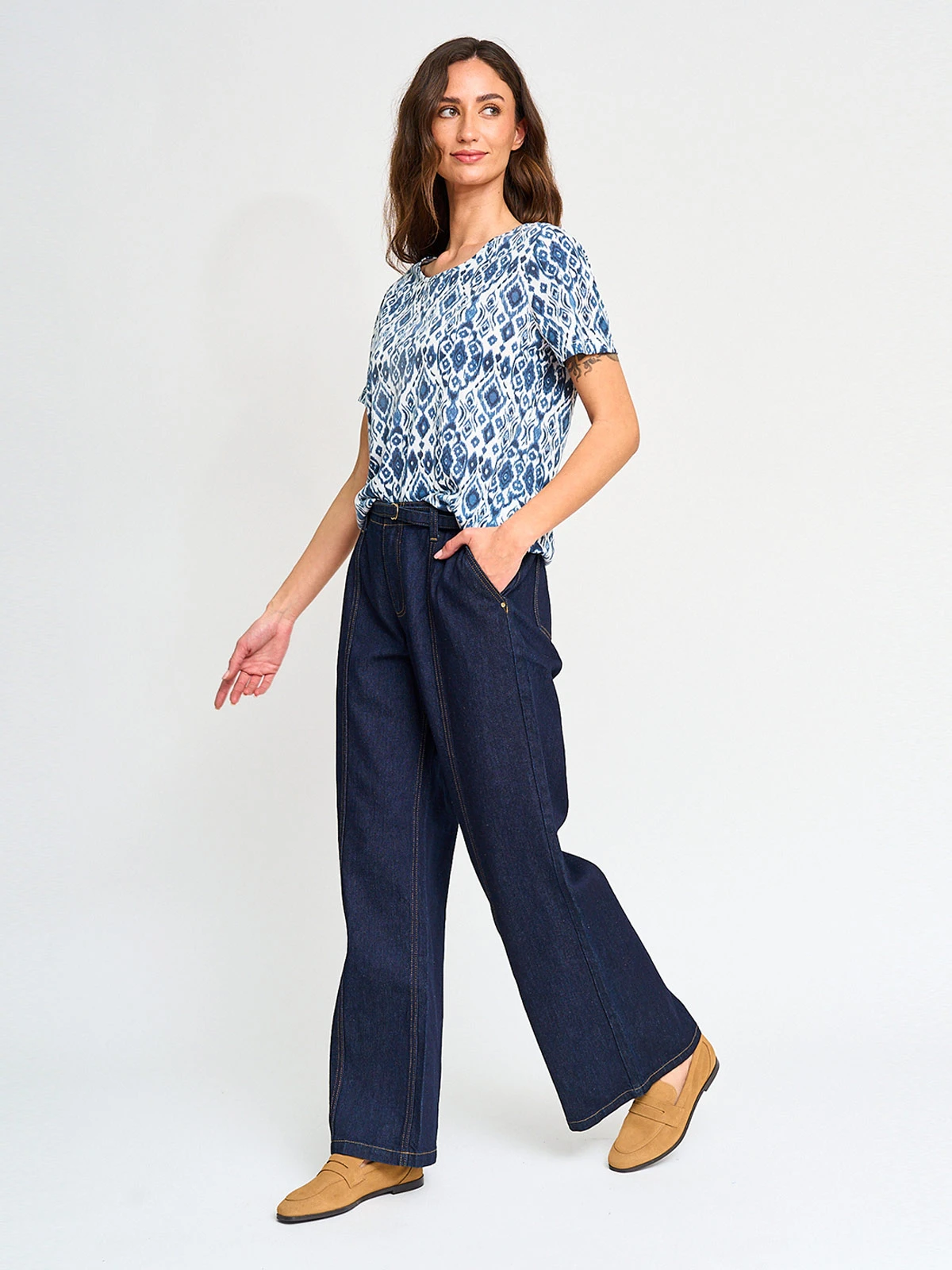 POLERA MUJER AZIZ MANGA CORTA ESTAMPADA - 4