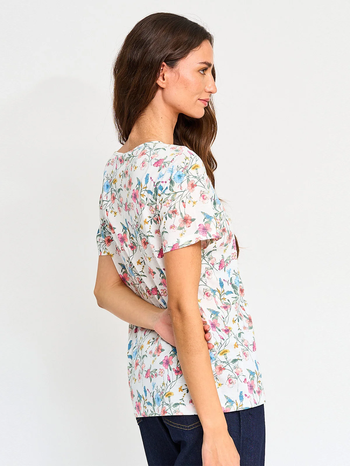 POLERA MUJER AZIZ MANGA CORTA ESTAMPADA - 2