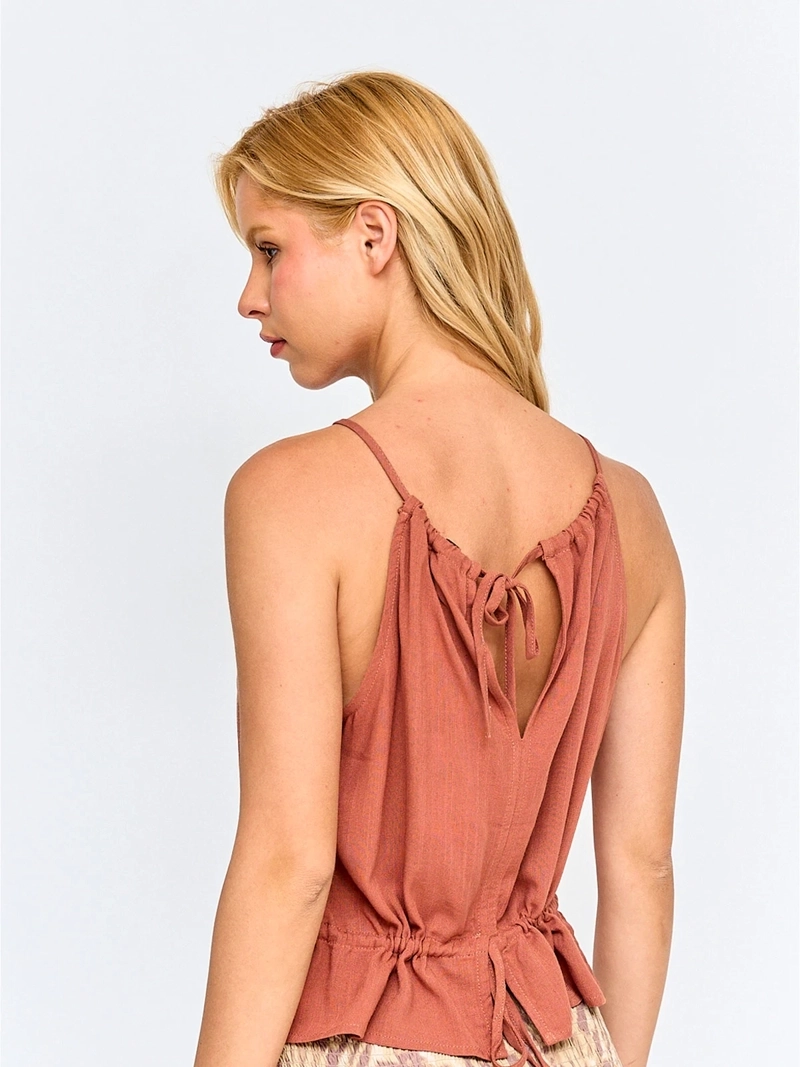 BLUSA MUJER BARBADOS SIN MANGAS LAZO - 2