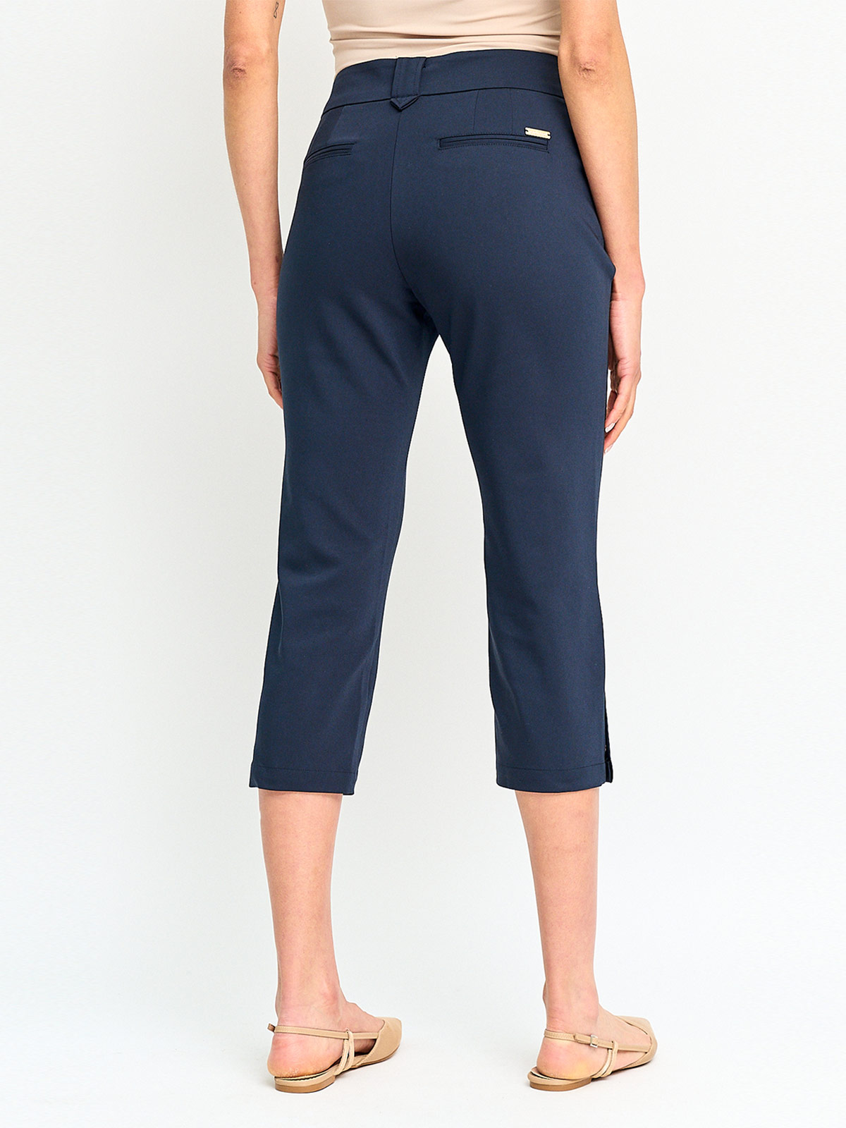 PANTALÓN MUJER CACHAREL ALGODÓN CAPRI BOTONES - 2