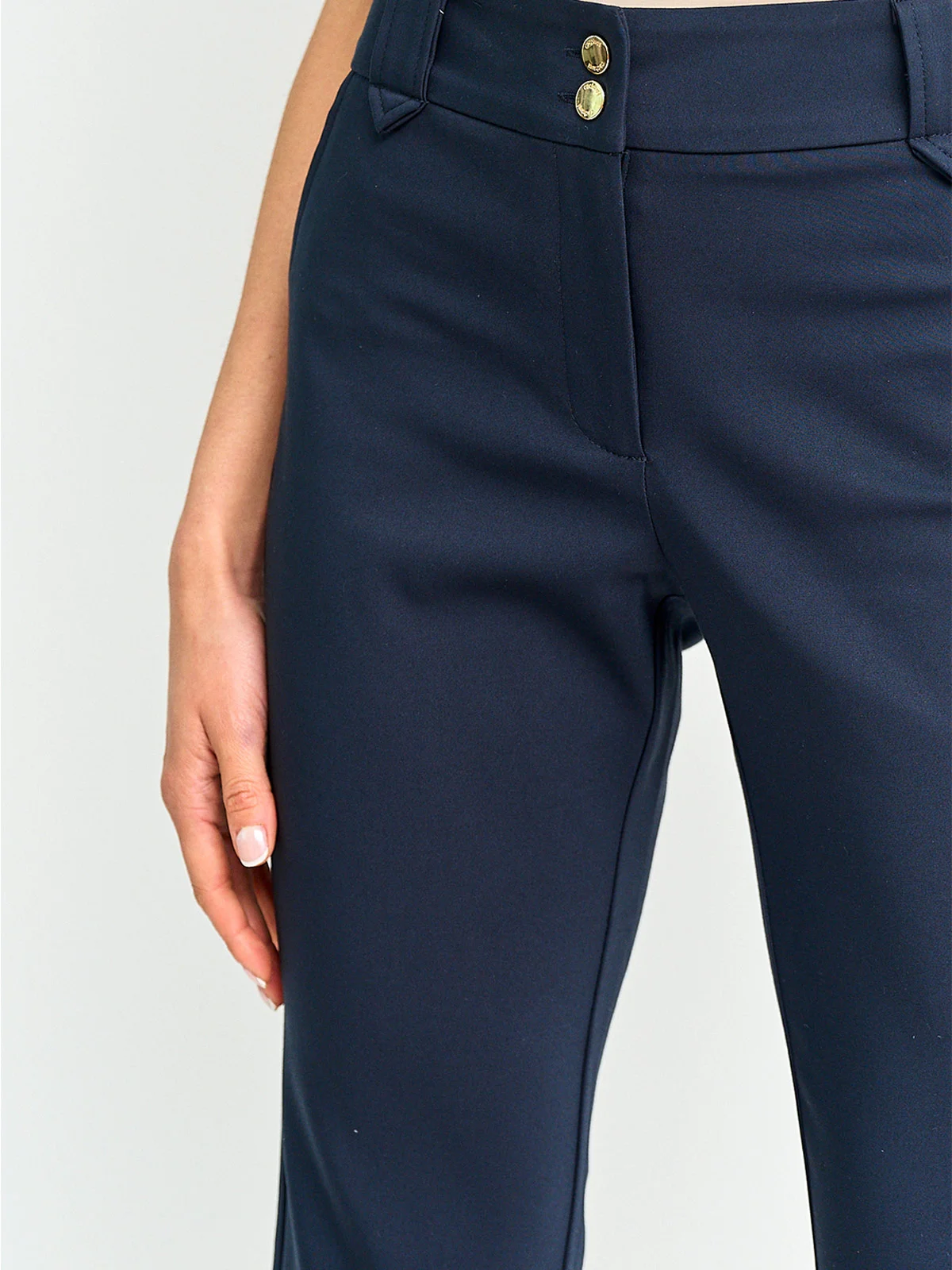 PANTALÓN MUJER CACHAREL ALGODÓN CAPRI BOTONES - 3