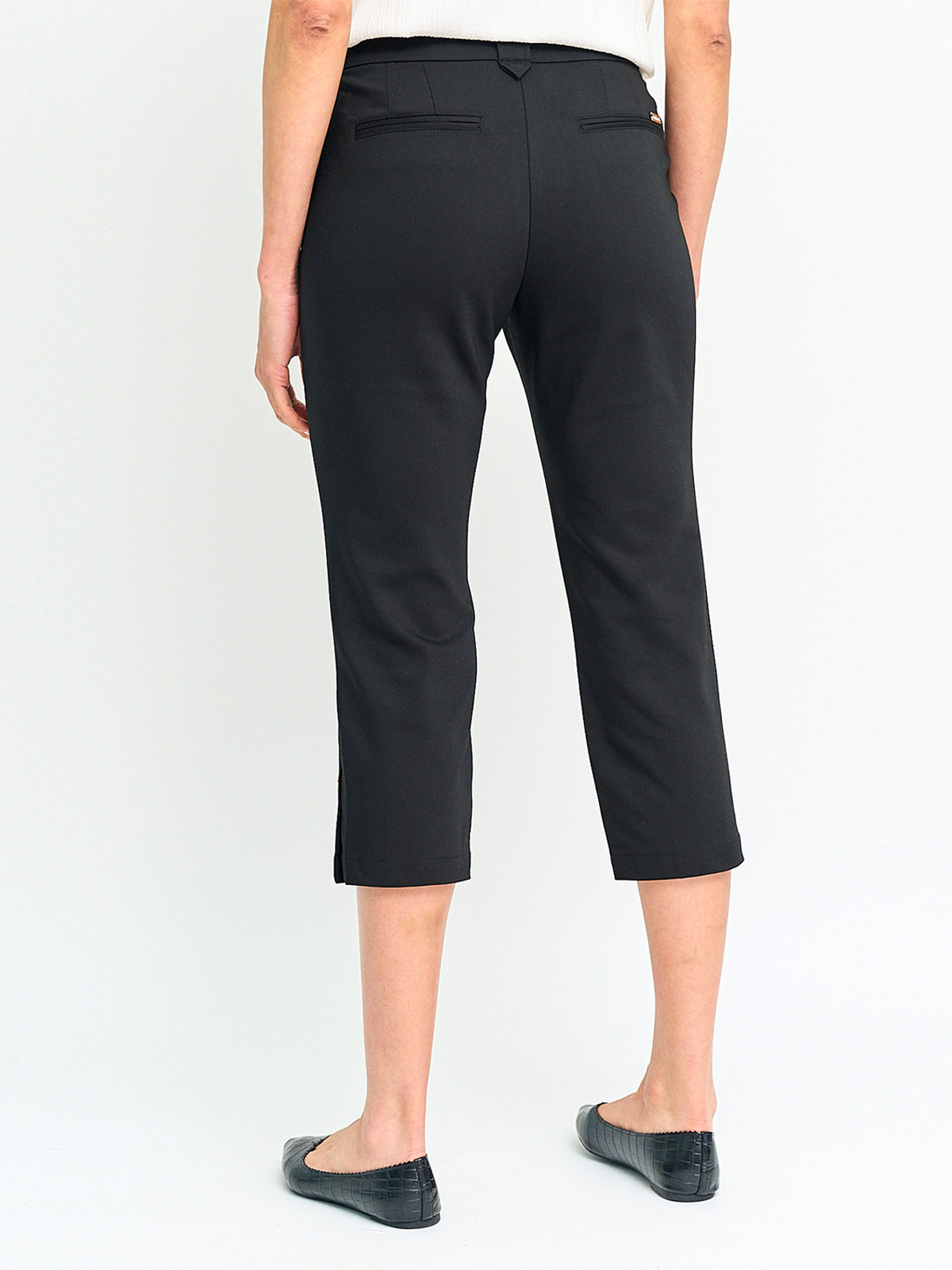 PANTALÓN MUJER CACHAREL ALGODÓN CAPRI BOTONES - 2