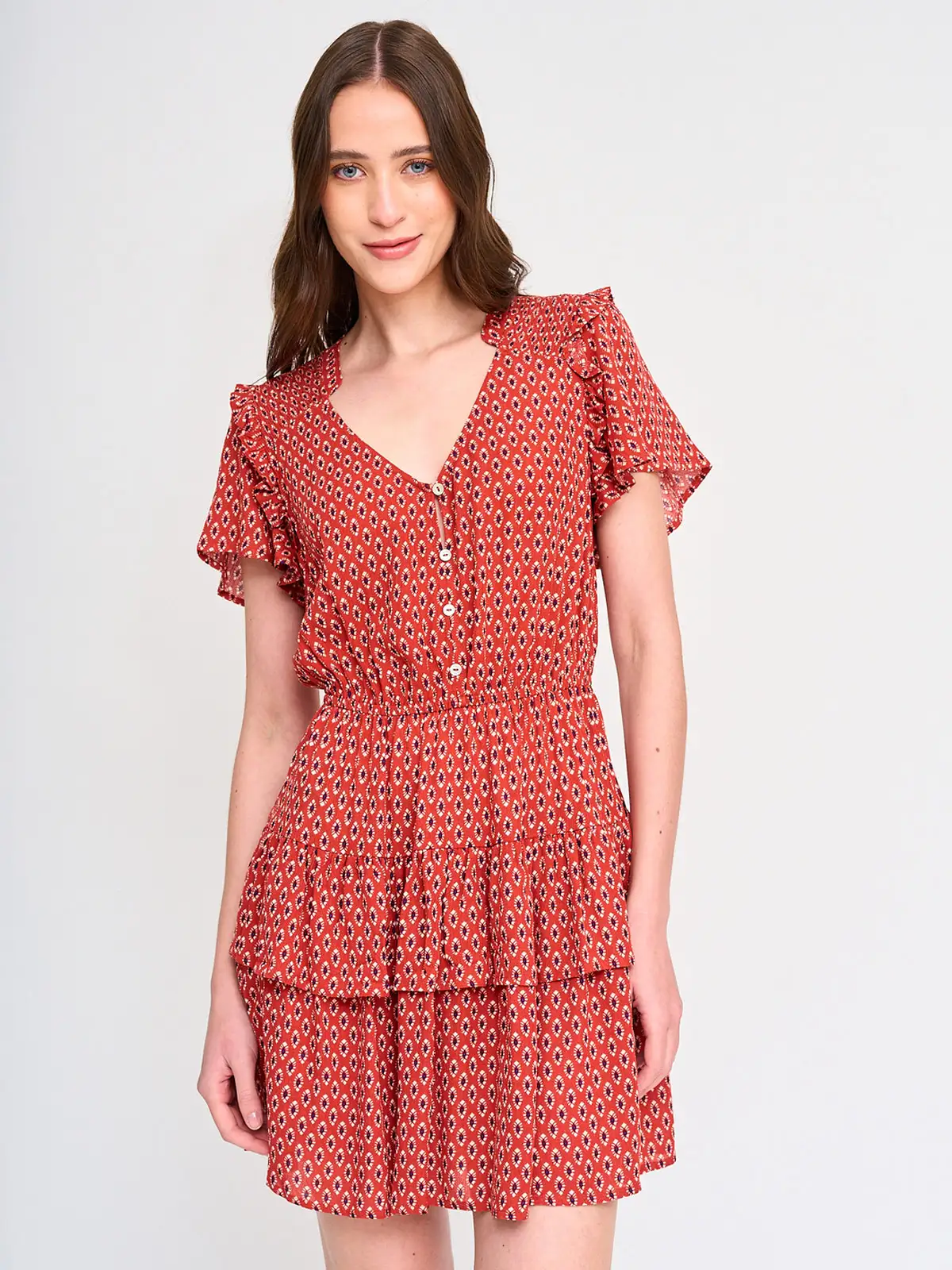 VESTIDO CORTO MUJER AEROPOSTALE TERRACOTA LOLLA - 2