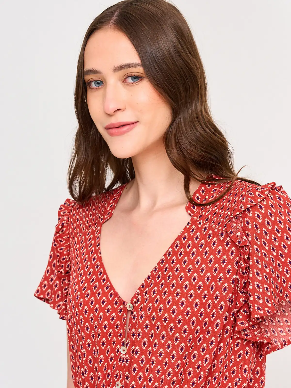 VESTIDO CORTO MUJER AEROPOSTALE TERRACOTA LOLLA - 4