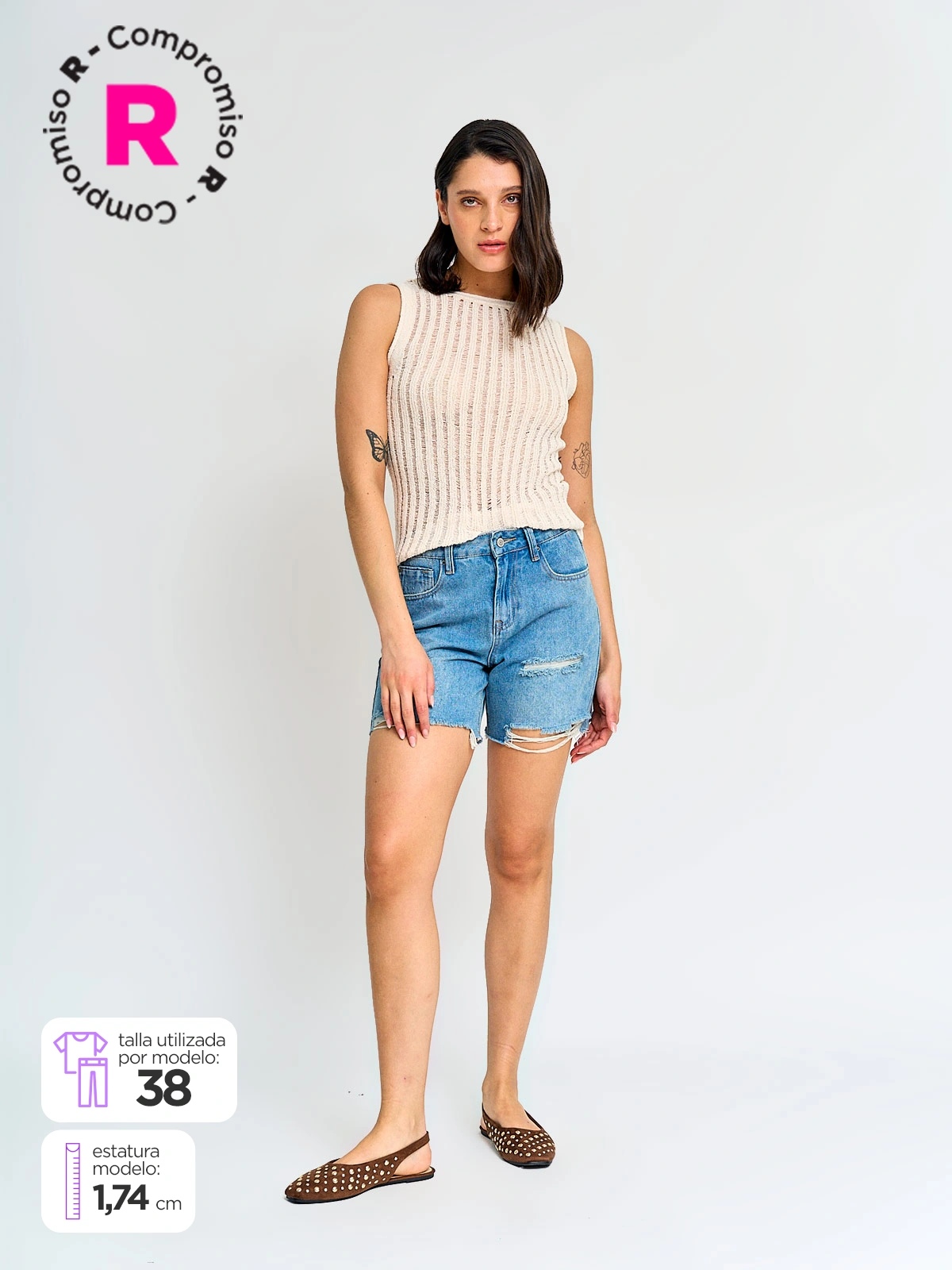 SHORT ALGODÓN MUJER AEROPOSTALE DENIM