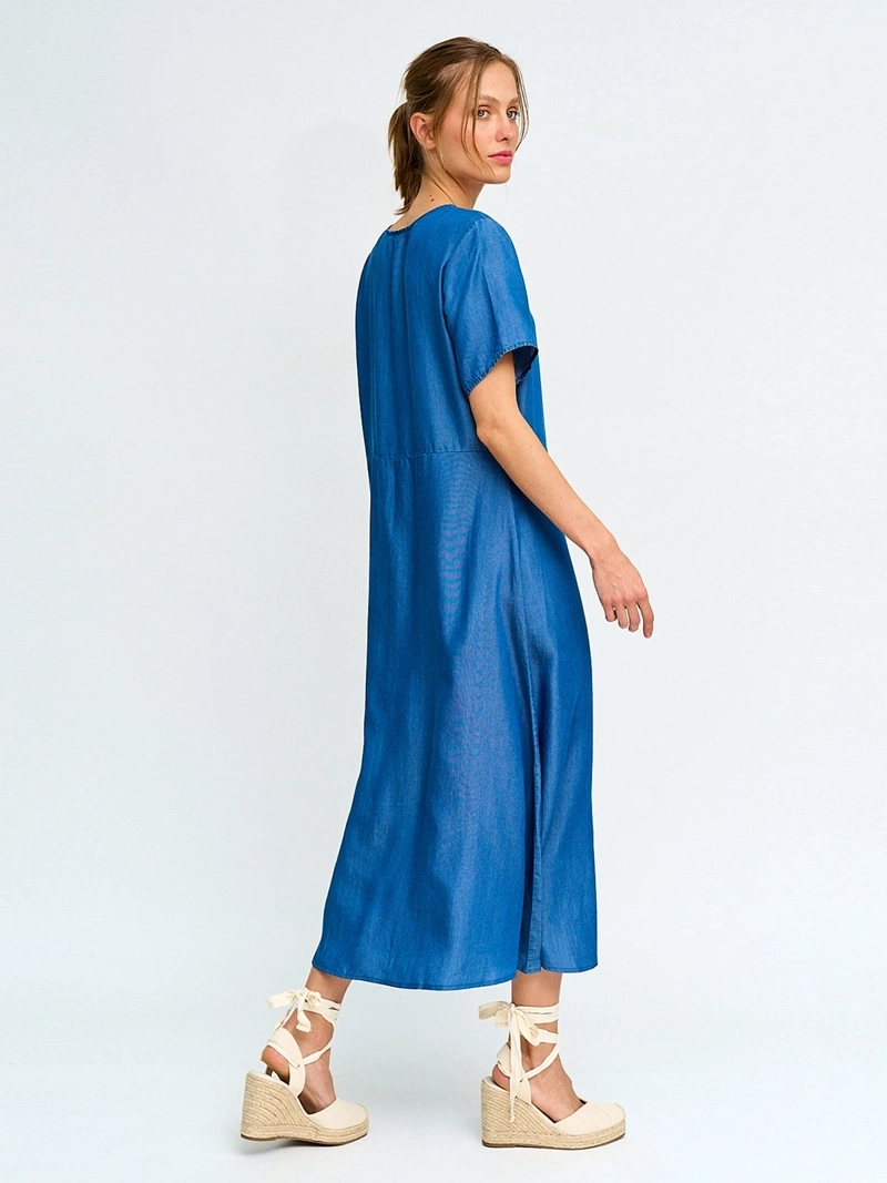 VESTIDO MUJER AZIZ LARGO DENIM - 2