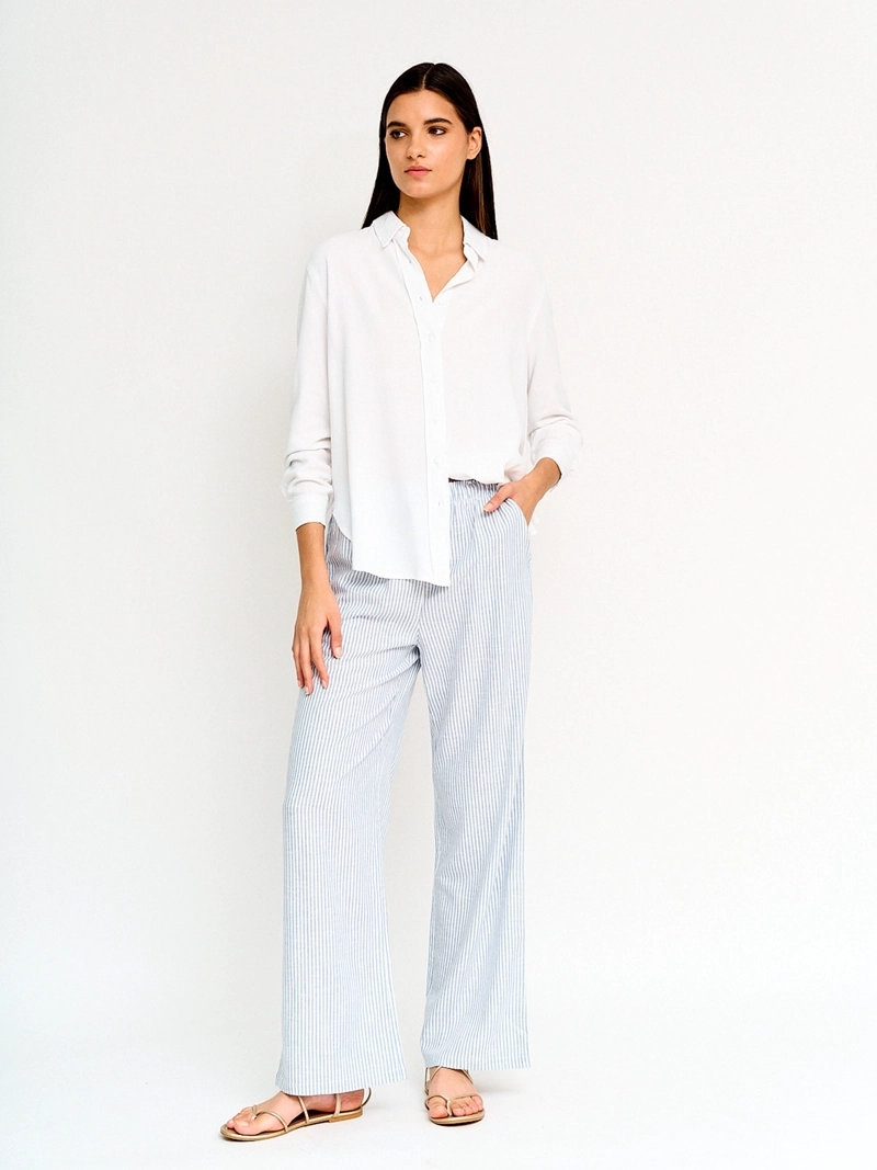 BLUSA MUJER INDEX LINO MANGA LARGA - 4