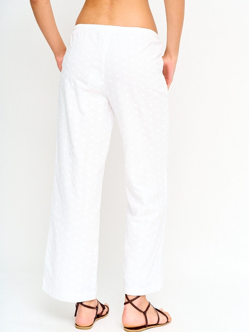 PANTALÓN MUJER INDEX ALGODÓN BRODERIE - 3
