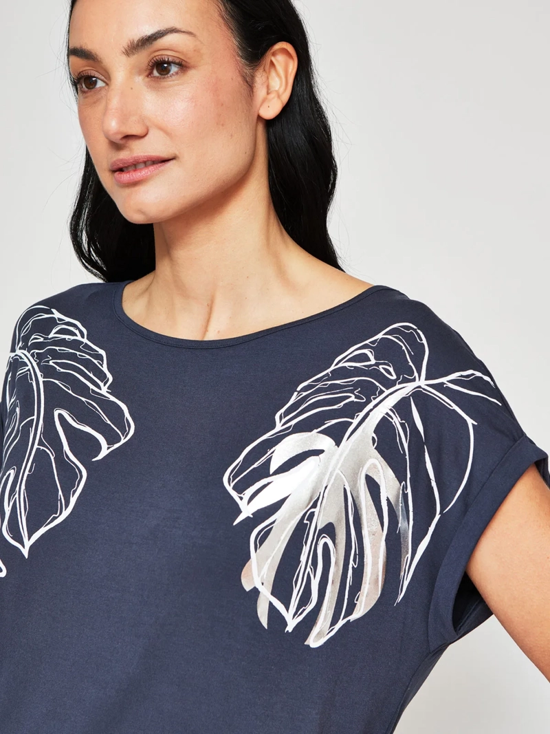 POLERA MUJER AZIZ MANGA CORTA ESTAMPADA - 3