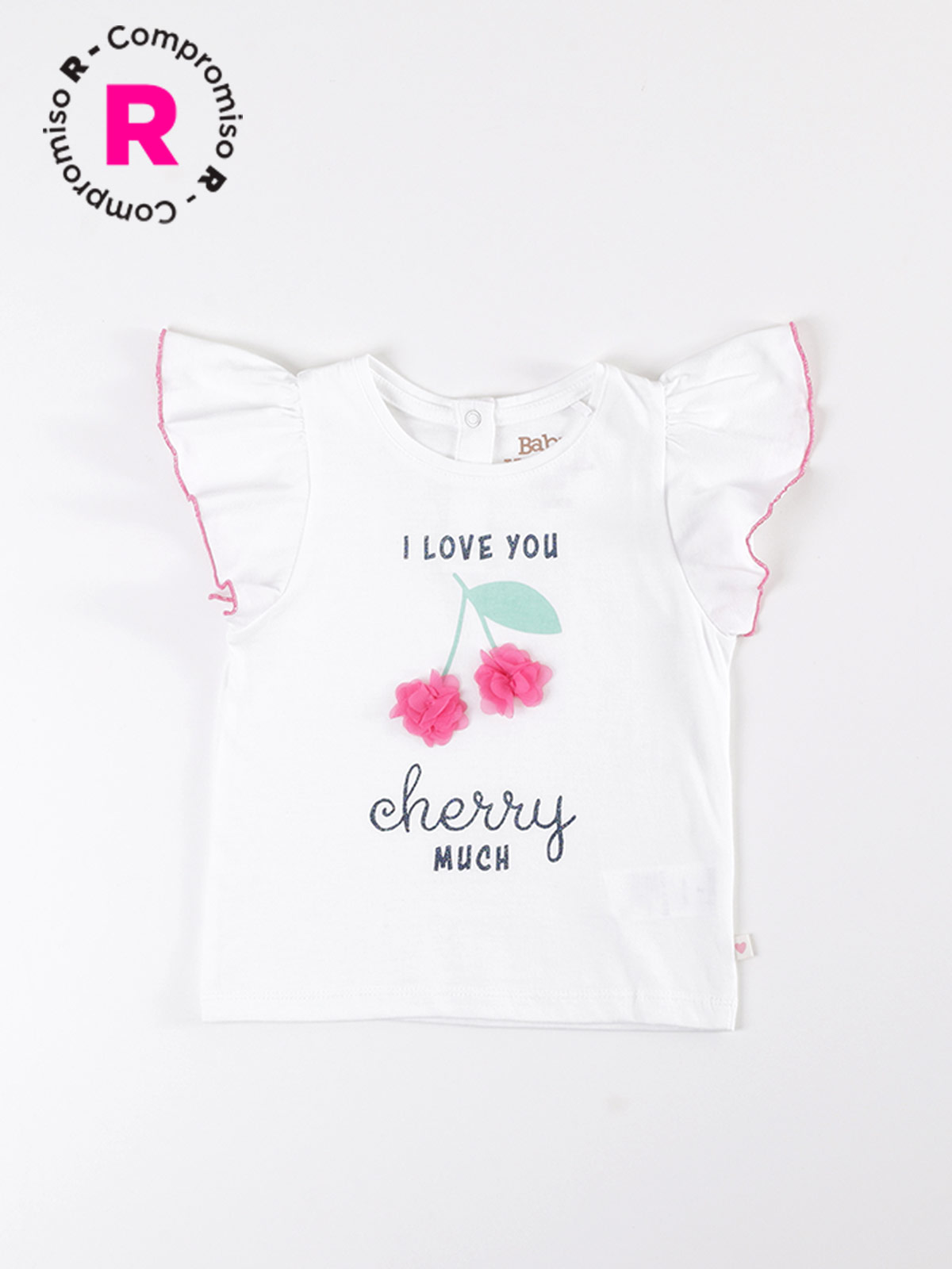 POLERA MANGA CORTA NIÑA BABY HARVEST PÉTALOS - 1