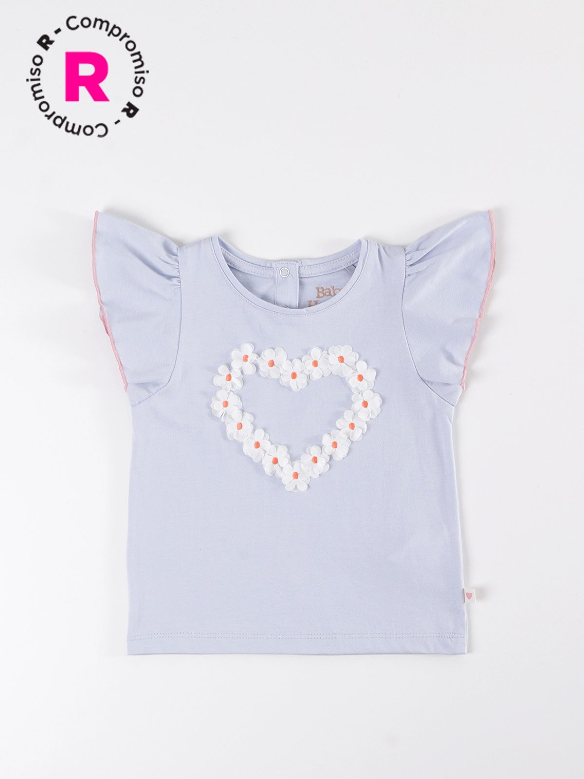 POLERA MANGA CORTA NIÑA BABY HARVEST PÉTALOS - 1