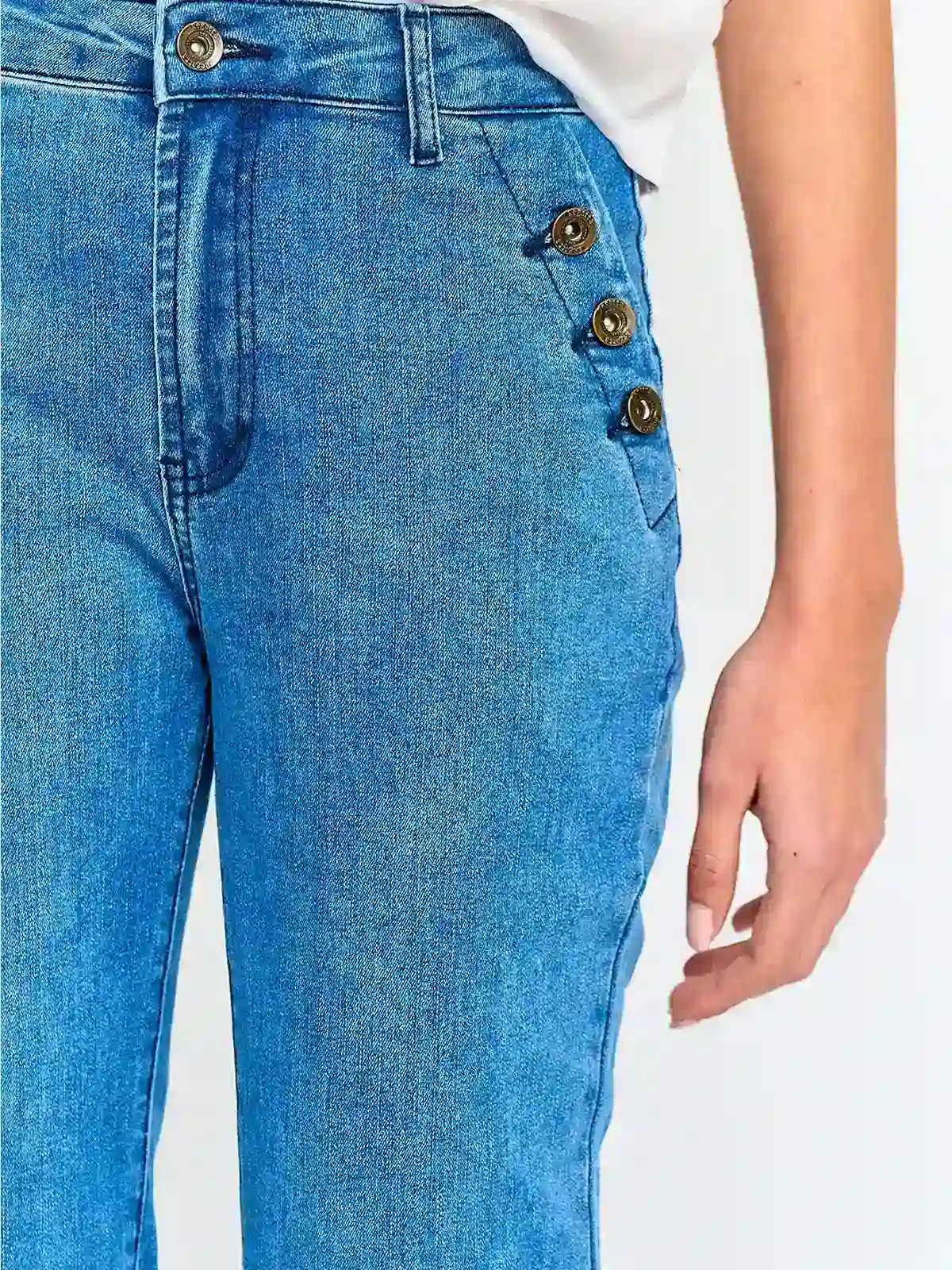 JEANS MUJER REGATTA ALGODÓN BOTONES - 3